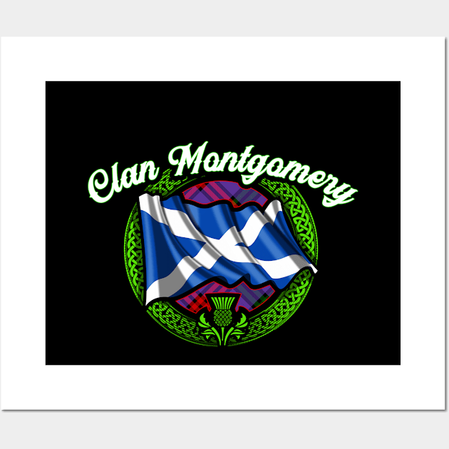 Scottish Flag Clan Montgomery Wall Art by Celtic Folk